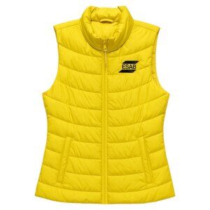Gap Women's Yellow Quilted Puffer Vest – Sleeveless Insulated Outerwear, M